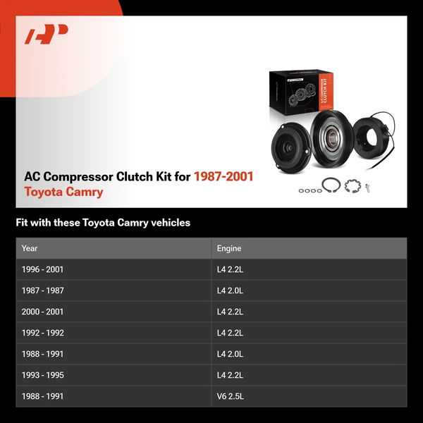 AC Compressor Clutch Kit for 1987-2001 Toyota Camry