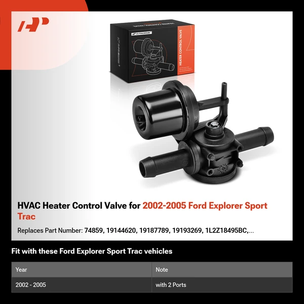 HVAC Heater Control Valve for 2002-2005 Ford Explorer Sport Trac