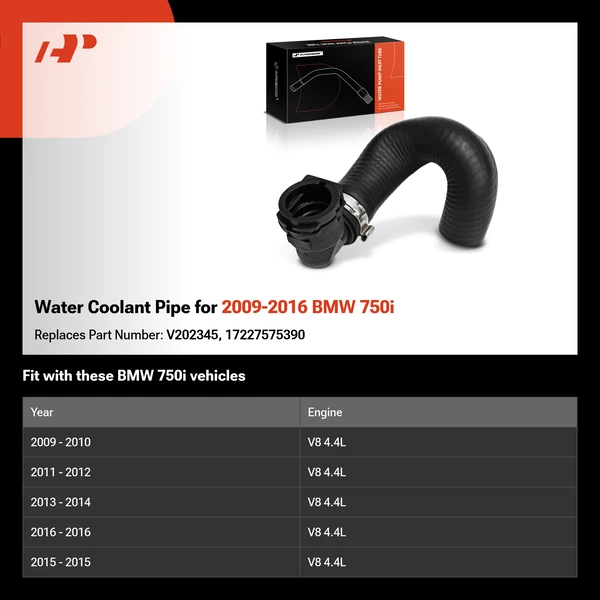 Water Coolant Pipe for 2009-2016 BMW 750i