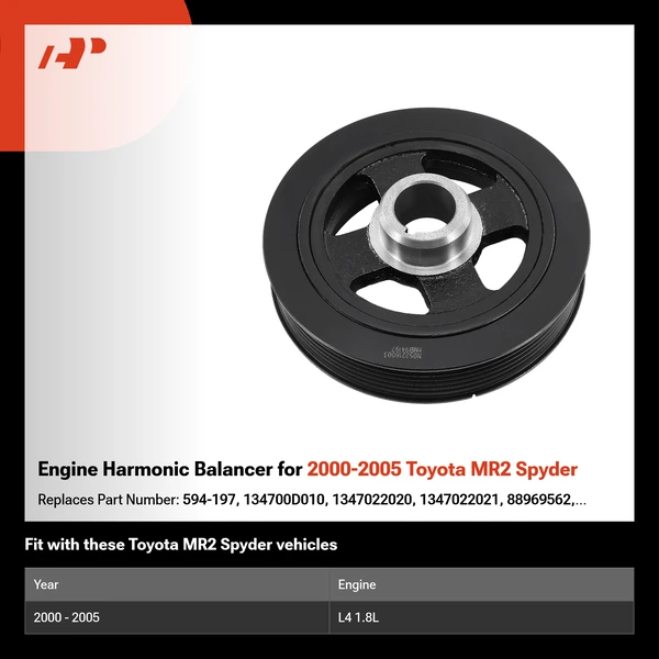 Engine Harmonic Balancer for 2000-2005 Toyota MR2 Spyder