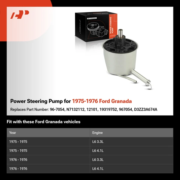 Power Steering Pump for 1975-1976 Ford Granada