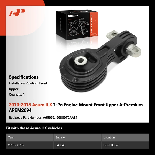 2013-2015 Acura ILX 1-Pc Engine Mount Front Upper A-Premium APEM2094