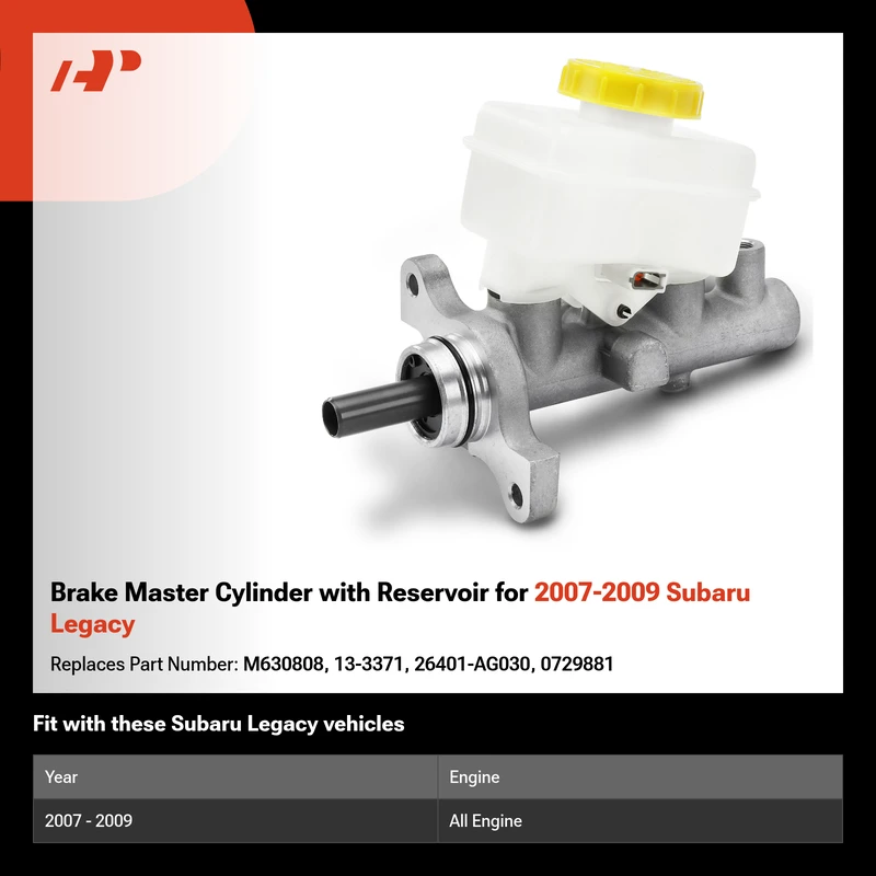 Brake Master Cylinder with Reservoir for 2007-2009 Subaru Legacy