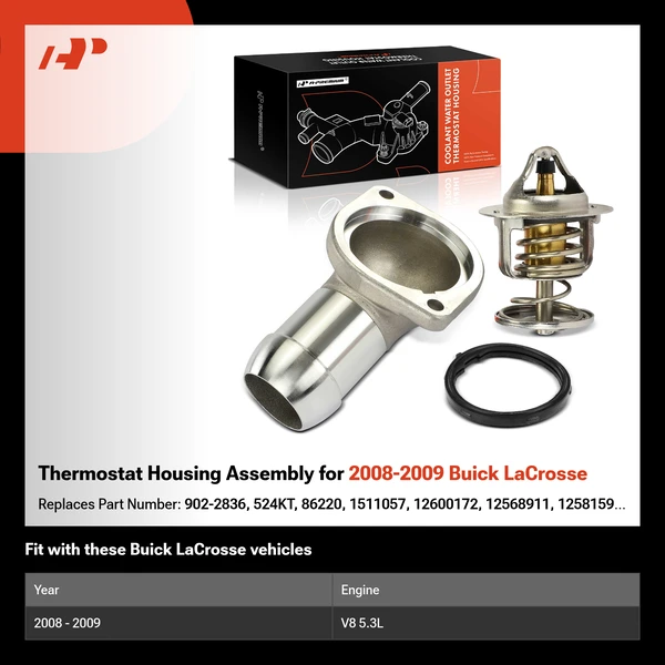 Thermostat Housing Assembly for 2008-2009 Buick LaCrosse