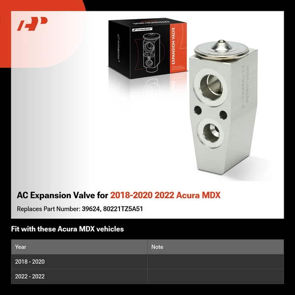 AC Expansion Valve for 2018-2020 2022 Acura MDX