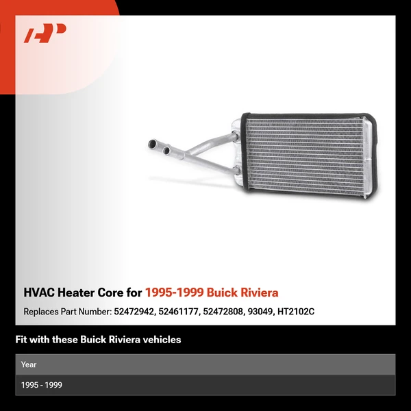HVAC Heater Core for 1995-1999 Buick Riviera
