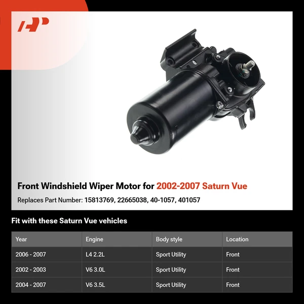 Front Windshield Wiper Motor for 2002-2007 Saturn Vue