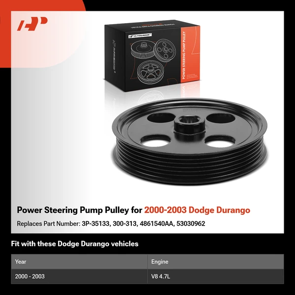 Power Steering Pump Pulley for 2000-2003 Dodge Durango