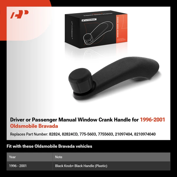 Driver or Passenger Manual Window Crank Handle for 1996-2001 Oldsmobile Bravada