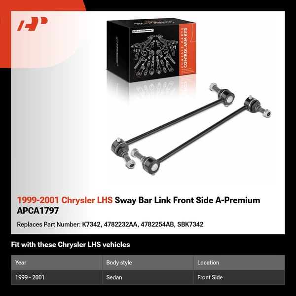 1999-2001 Chrysler LHS Sway Bar Link Front Side A-Premium APCA1797