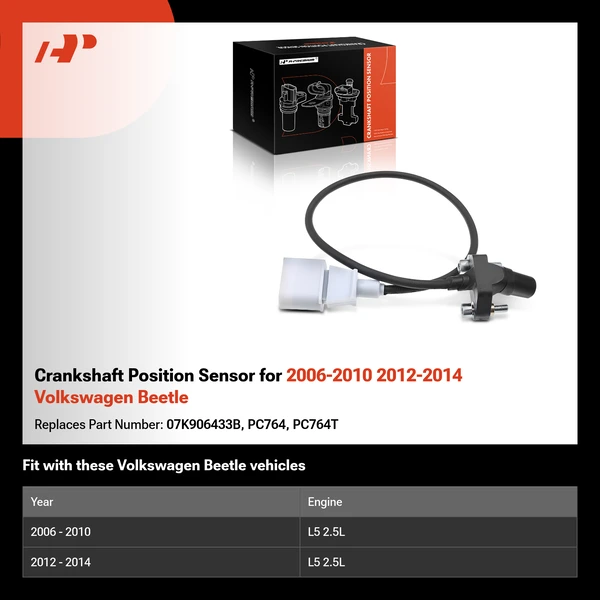 Crankshaft Position Sensor for 2006-2010 2012-2014 Volkswagen Beetle