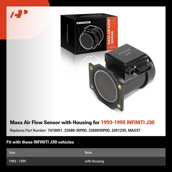 Mass Air Flow Sensor with Housing for 1993-1995 INFINITI J30