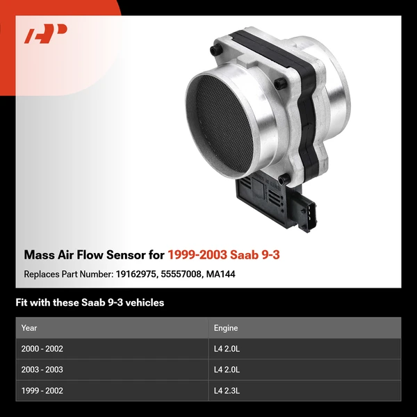 Mass Air Flow Sensor for 1999-2003 Saab 9-3