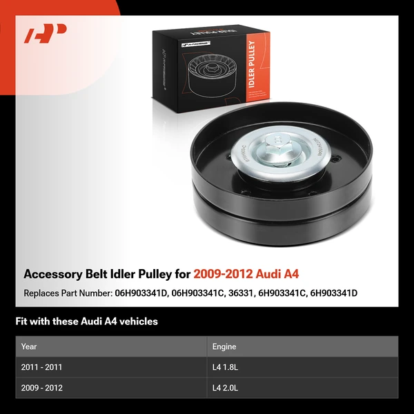 Accessory Belt Idler Pulley for 2009-2012 Audi A4