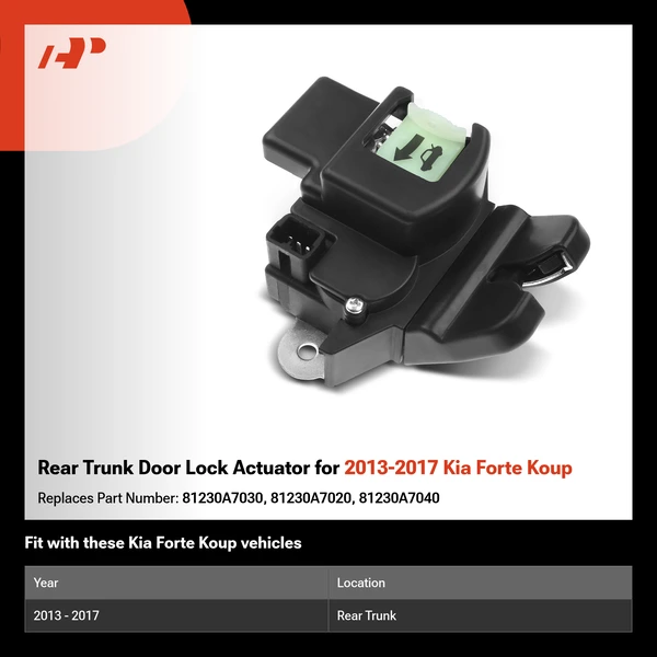 Rear Trunk Door Lock Actuator for 2013-2017 Kia Forte Koup