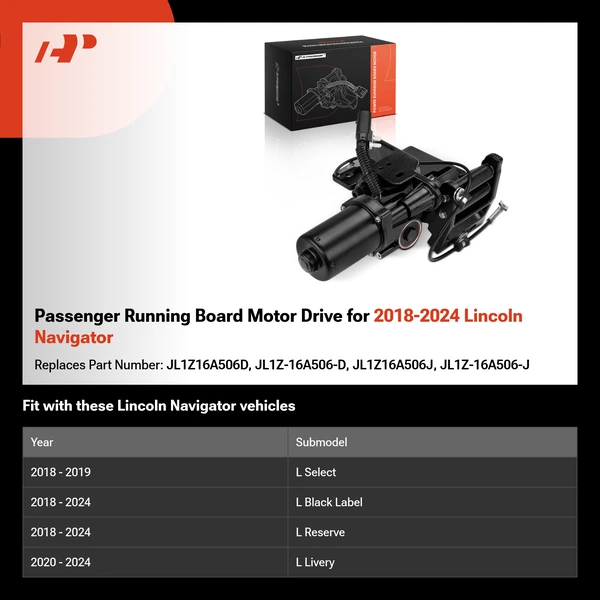 Passenger Running Board Motor Drive for 2018-2024 Lincoln Navigator