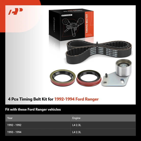 4 Pcs Timing Belt Kit for 1992-1994 Ford Ranger