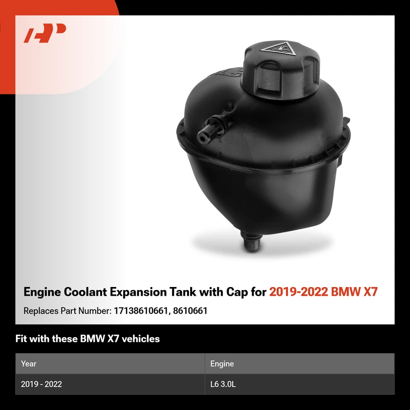 Engine Coolant Expansion Tank with Cap for 2019-2022 BMW X7