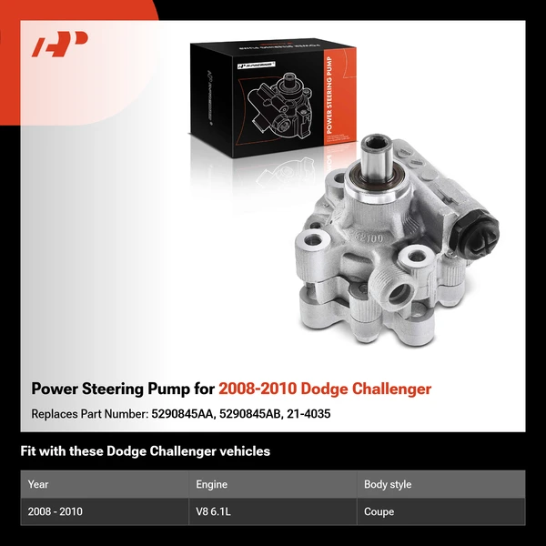 Power Steering Pump for 2008-2010 Dodge Challenger