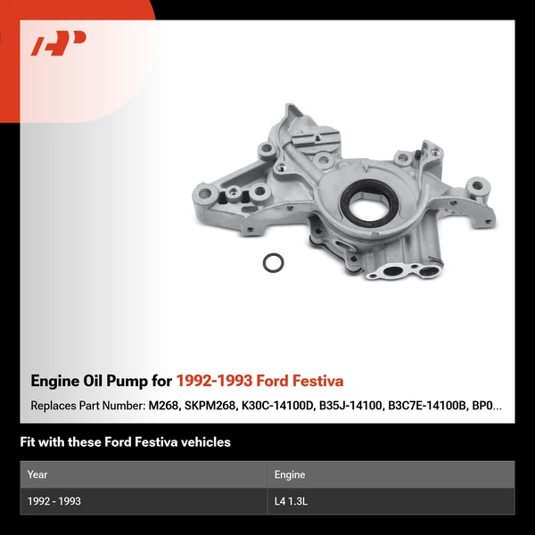 Engine Oil Pump for 1992-1993 Ford Festiva