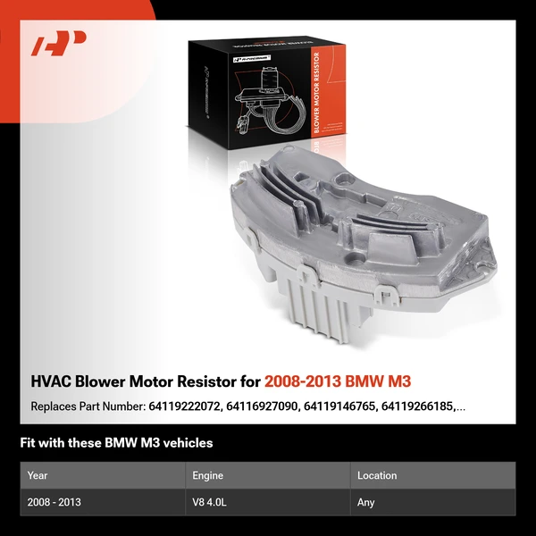 HVAC Blower Motor Resistor for 2008-2013 BMW M3