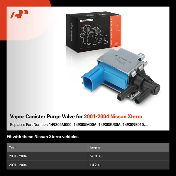 Vapor Canister Purge Valve for 2001-2004 Nissan Xterra