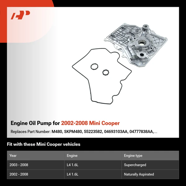 Engine Oil Pump for 2002-2008 Mini Cooper