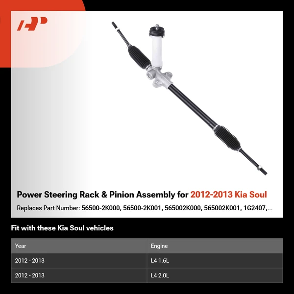 Power Steering Rack & Pinion Assembly for 2012-2013 Kia Soul