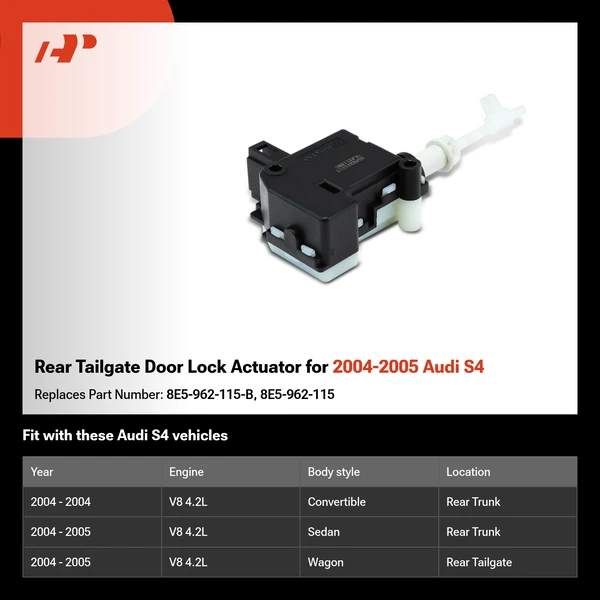 Rear Tailgate Door Lock Actuator for 2004-2005 Audi S4