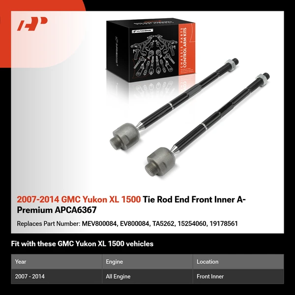 2007-2014 GMC Yukon XL 1500 Tie Rod End Front Inner A-Premium APCA6367