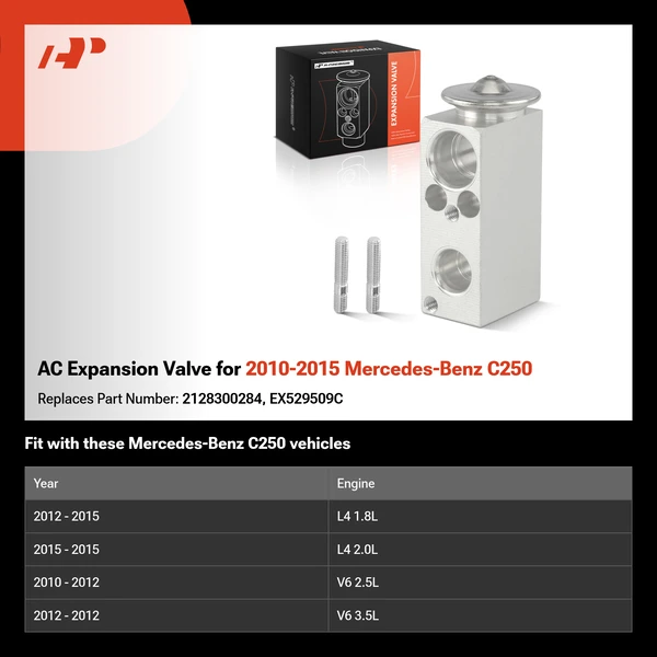 AC Expansion Valve for 2010-2015 Mercedes-Benz C250
