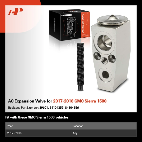 AC Expansion Valve for 2017-2018 GMC Sierra 1500