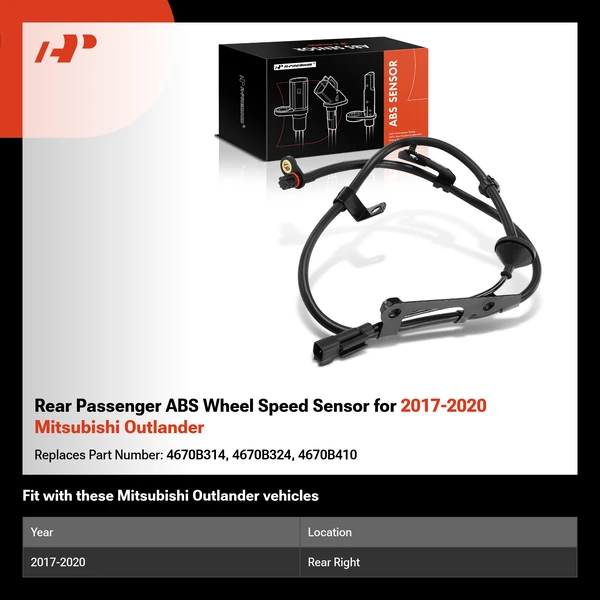 Rear Passenger ABS Wheel Speed Sensor for 2017-2020 Mitsubishi Outlander
