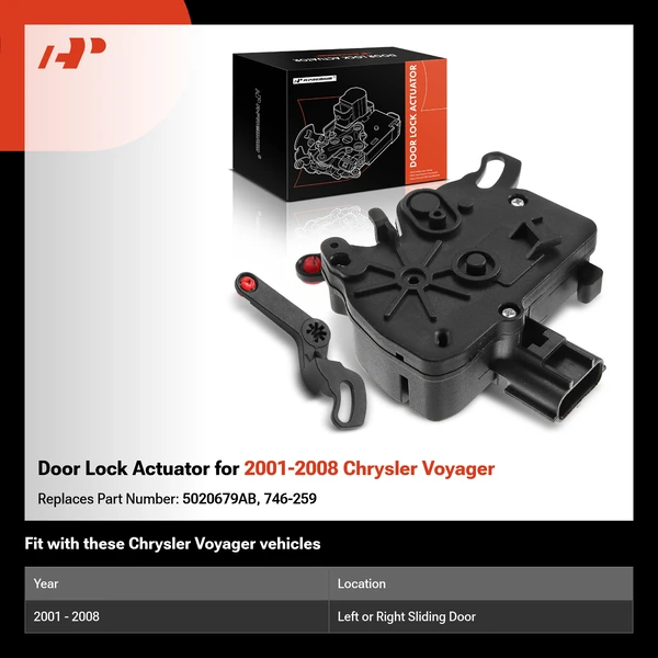 Door Lock Actuator for 2001-2008 Chrysler Voyager