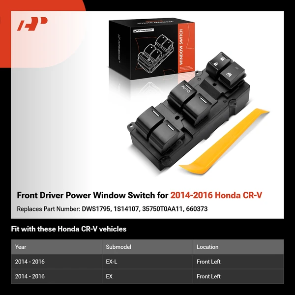 Front Driver Power Window Switch for 2014-2016 Honda CR-V