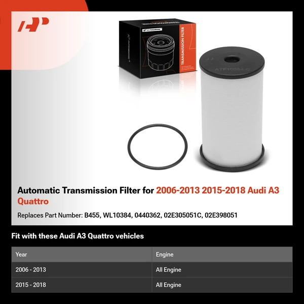 Automatic Transmission Filter for 2006-2013 2015-2018 Audi A3 Quattro
