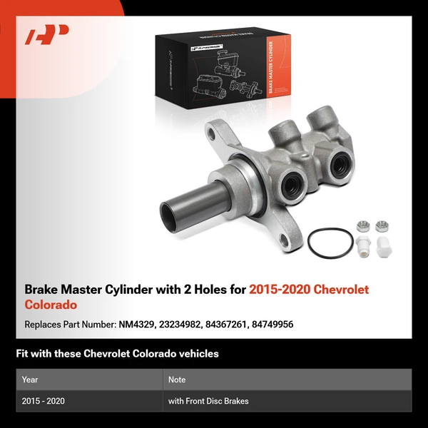 Brake Master Cylinder with 2 Holes for 2015-2020 Chevrolet Colorado