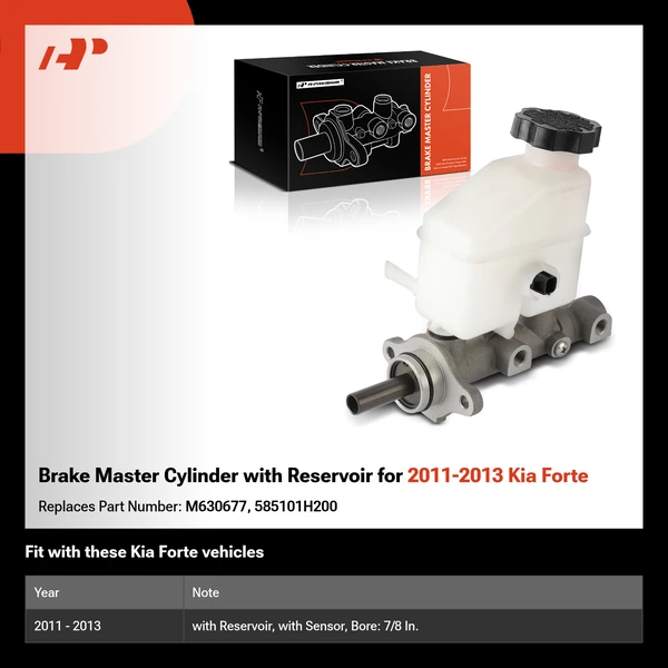 Brake Master Cylinder with Reservoir for 2011-2013 Kia Forte