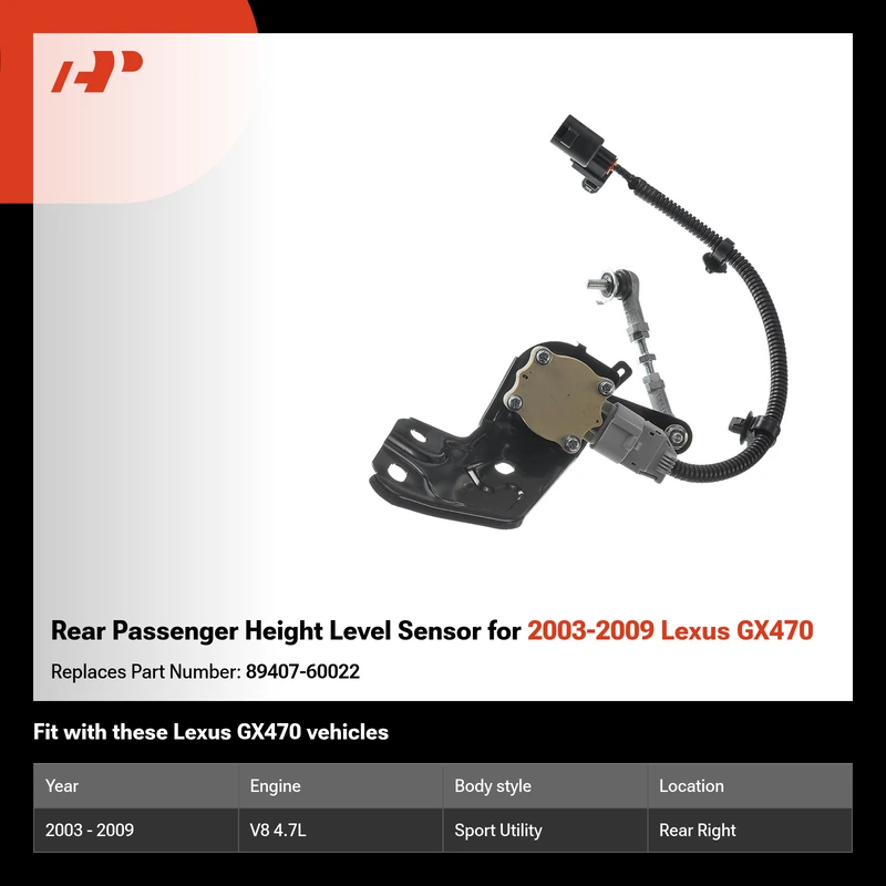 Rear Passenger Height Level Sensor for 2003-2009 Lexus GX470