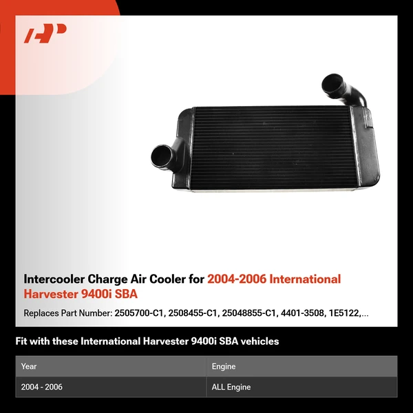 Intercooler Charge Air Cooler for 2004-2006 International Harvester 9400i SBA