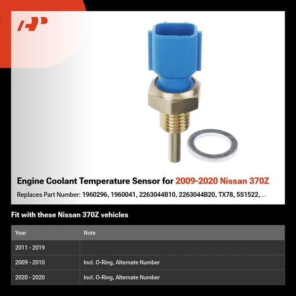 Engine Coolant Temperature Sensor for 2009-2020 Nissan 370Z