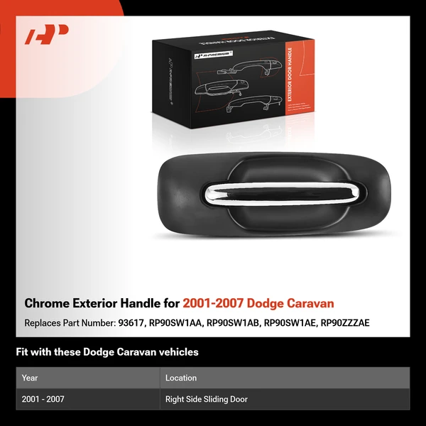 Chrome Exterior Handle for 2001-2007 Dodge Caravan