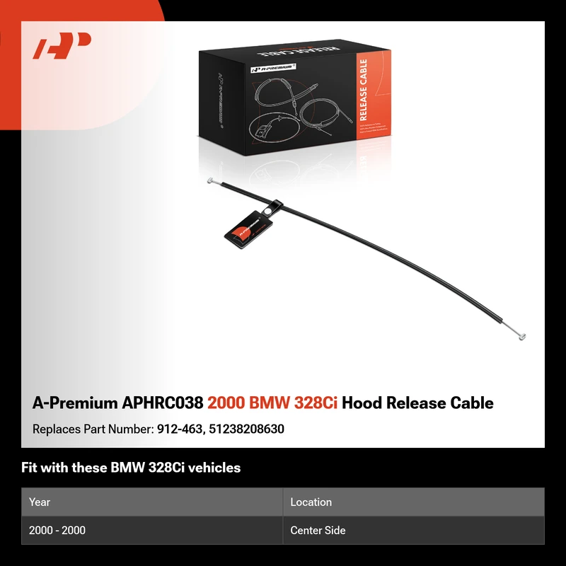 A-Premium APHRC038 2000 BMW 328Ci Hood Release Cable