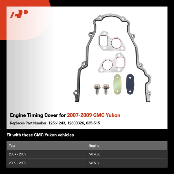 Engine Timing Cover for 2007-2009 GMC Yukon