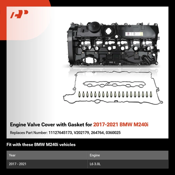 Engine Valve Cover with Gasket for 2017-2021 BMW M240i