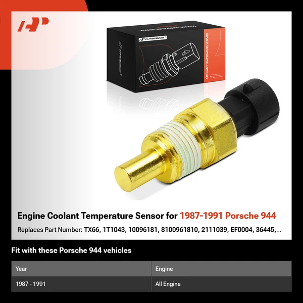 Engine Coolant Temperature Sensor for 1987-1991 Porsche 944