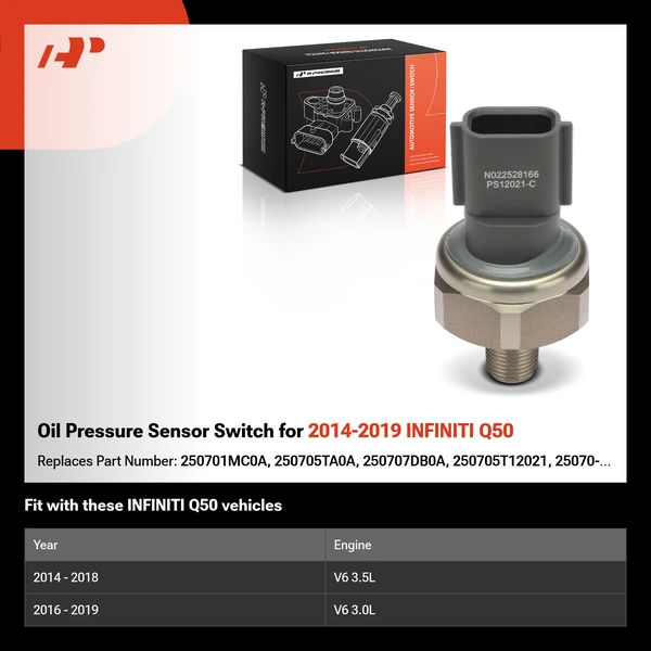 Oil Pressure Sensor Switch for 2014-2019 INFINITI Q50
