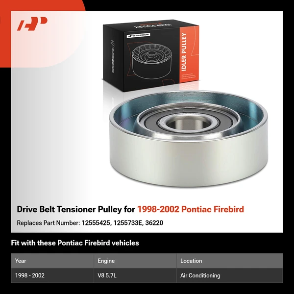 Drive Belt Tensioner Pulley for 1998-2002 Pontiac Firebird