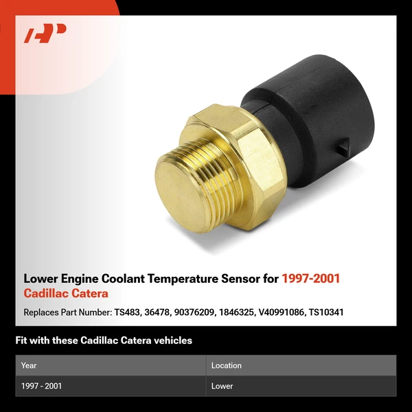 Lower Engine Coolant Temperature Sensor for 1997-2001 Cadillac Catera