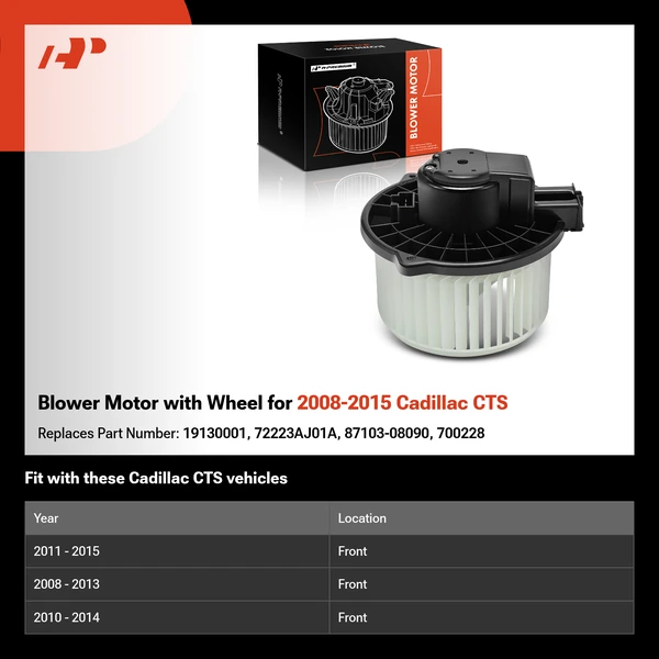 Blower Motor with Wheel for 2008-2015 Cadillac CTS